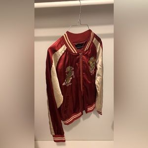 Maroon and Tan Jacket